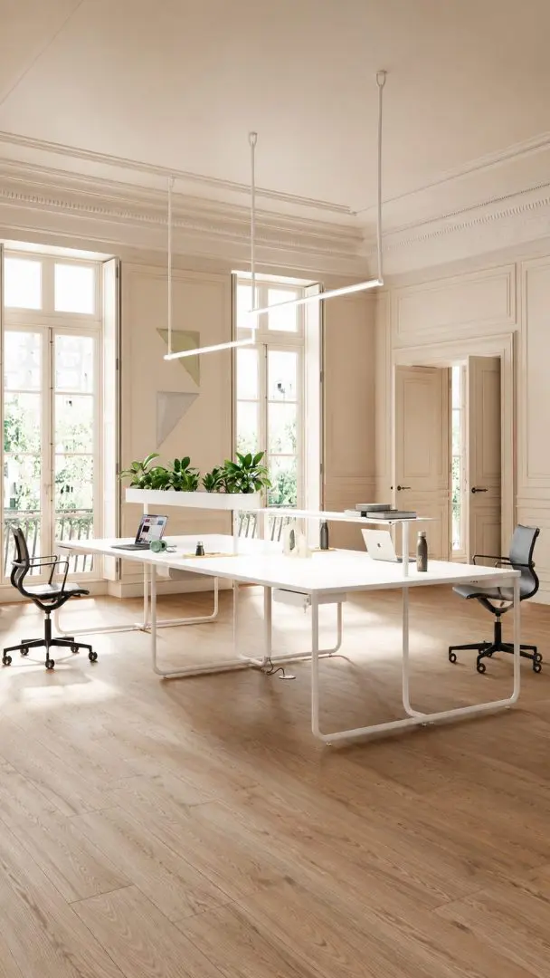 Bureau droit simple et efficace avec son caisson intégré